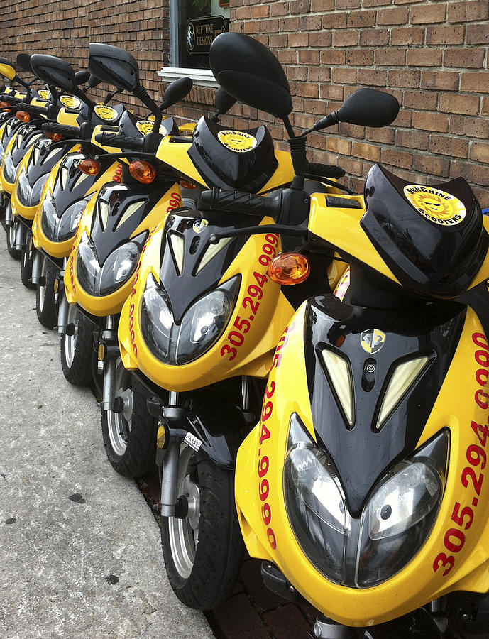 Yellow Scooters Photograph