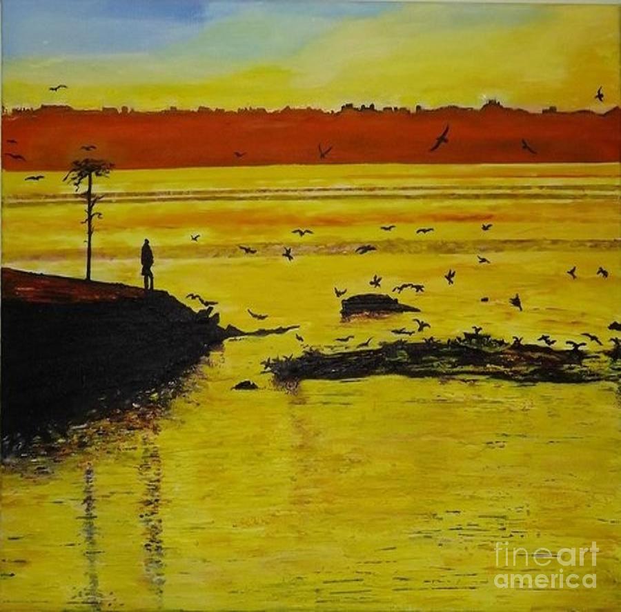 Yellow Sea Painting by Denise Morgan
