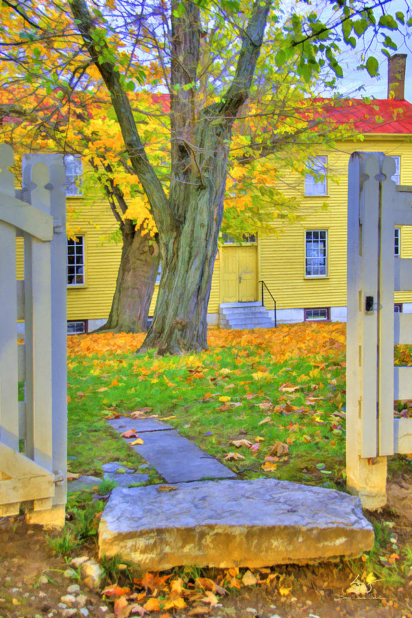 Yellow Shaker House Gate Photograph by Sam Davis Johnson