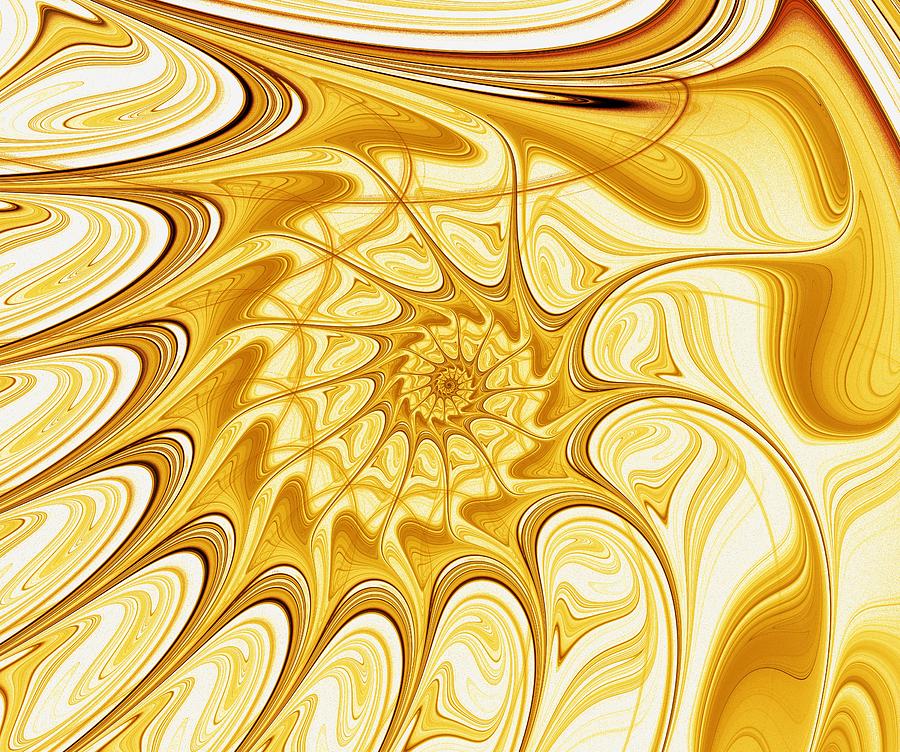 Shell Digital Art - Yellow Shell by Anastasiya Malakhova
