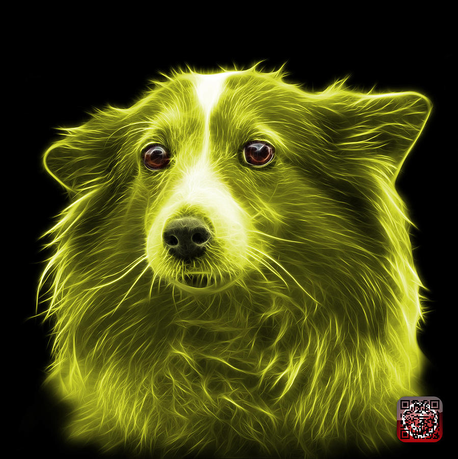 Yellow Shetland Sheepdog Dog Art 9973 - BB Mixed Media by James Ahn