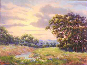 Oak Trees Painting - Yellow Skies by Roberta Sharp Oak Trees Painting - Yellow Skies by Roberta Sharp