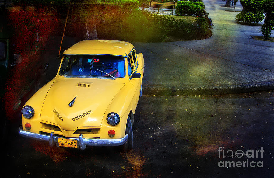 Cuban Yellow Sports Car Photograph by Craig J Satterlee