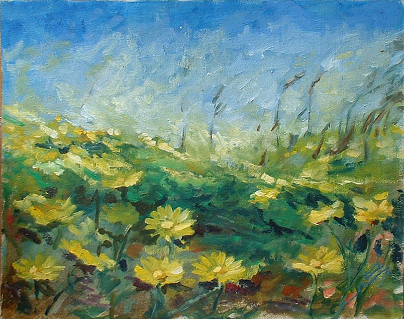 Yellow spring Painting by Mudar Salimeh - Fine Art America