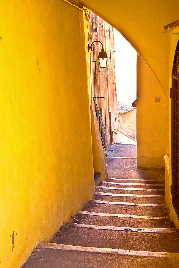 Yellow Stairs Photograph by Harry Spitz