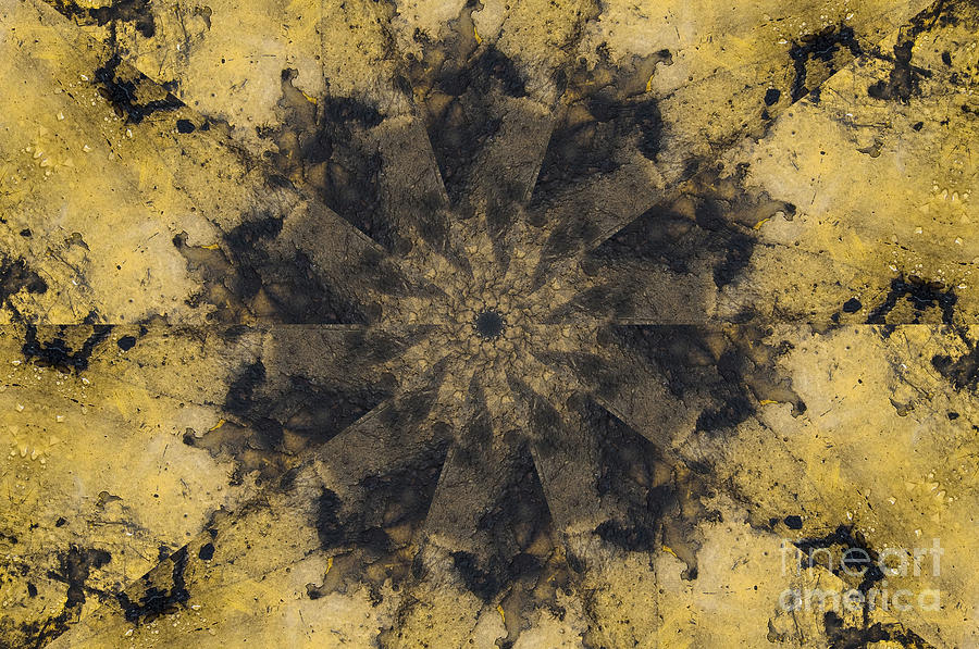 Yellow stone pattern Digital Art by Justyna Jaszke JBJart