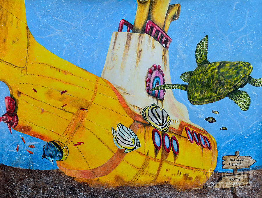 Yellow Submarine Drawing by Scott Parker