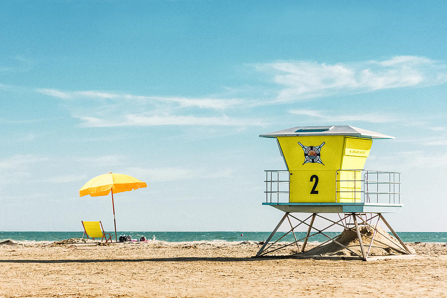 California State Beach Photograph - Yellow Summer by Jake Kerr