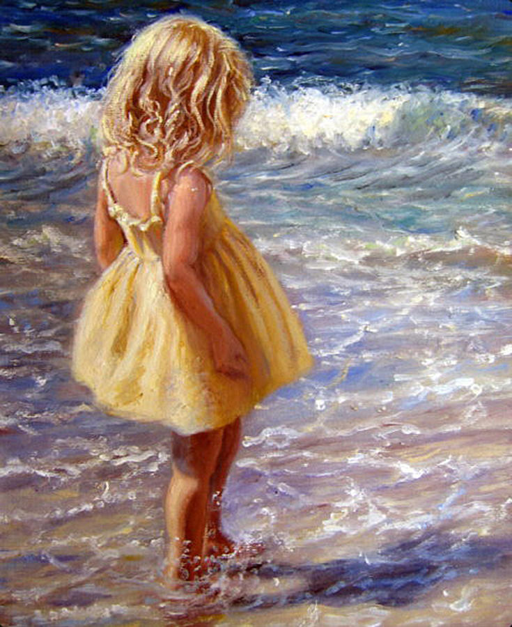 Yellow Sundress Painting by Marie Witte