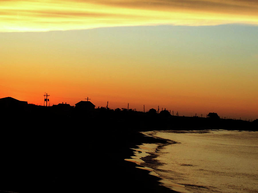 Yellow Sunset over Crescent Beach - Block Island Photograph by Sarah E ...