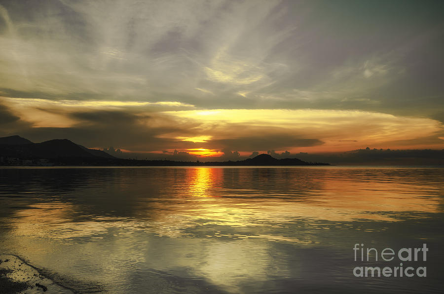 Sunset Photograph - Yellow Sunshine by Michelle Meenawong