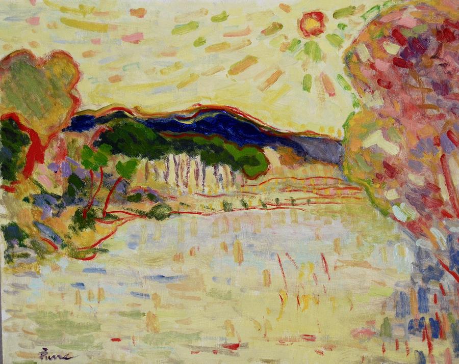 Beynac et Cazenac , Dordogne , Yellow Sunshine  Painting by Pierre Dijk
