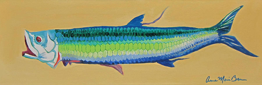 Yellow Tarpon Painting by Anne Marie Brown