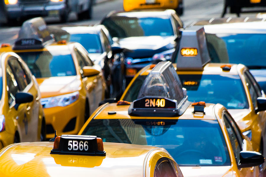 New York City Photograph - Yellow Taxis by SR Green