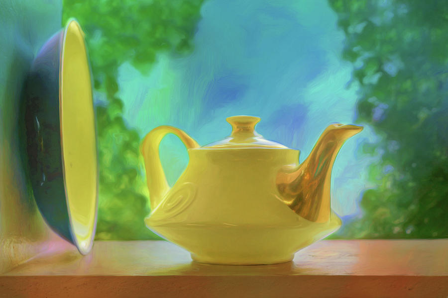 Yellow Teapot and Bowl Photograph by Nikolyn McDonald