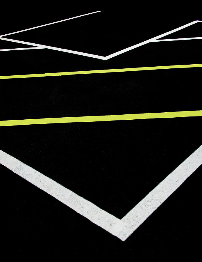 Yellow Traffic Lines In The Middle Photograph by Gary Slawsky