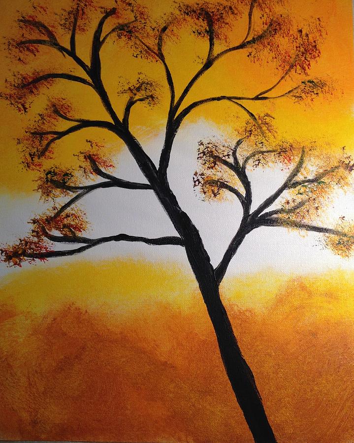 Yellow Tree Painting by Kathy Eckdahl - Fine Art America