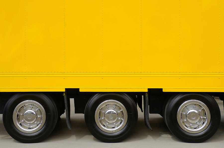Transportation Photograph - Yellow Truck by Carlos Caetano