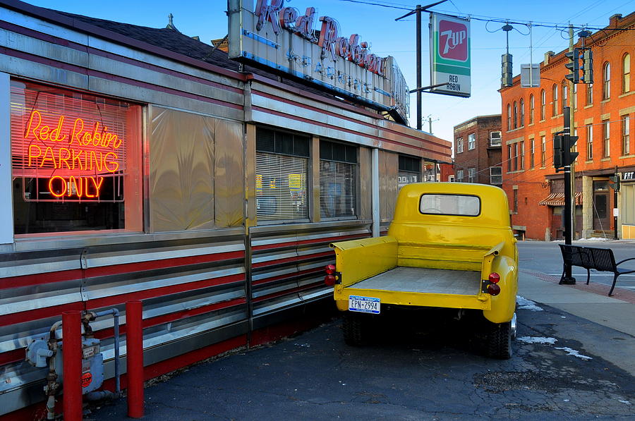 Street Scene Photograph - Yellow Truck by Randy Cummings