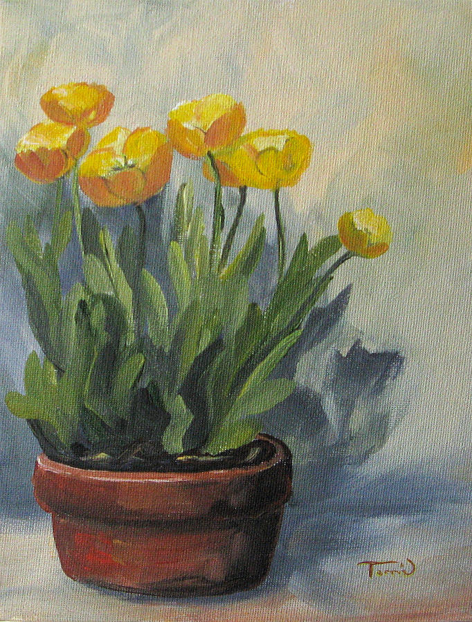 Yellow Tulips Painting by Torrie Smiley