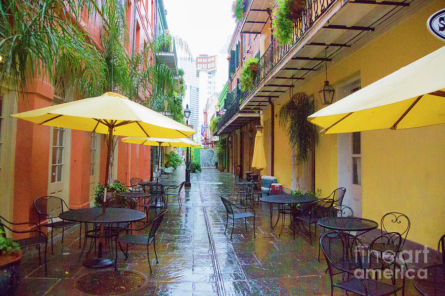 Yellow Umbrella French Quarter New Orleans  Photograph by Chuck Kuhn
