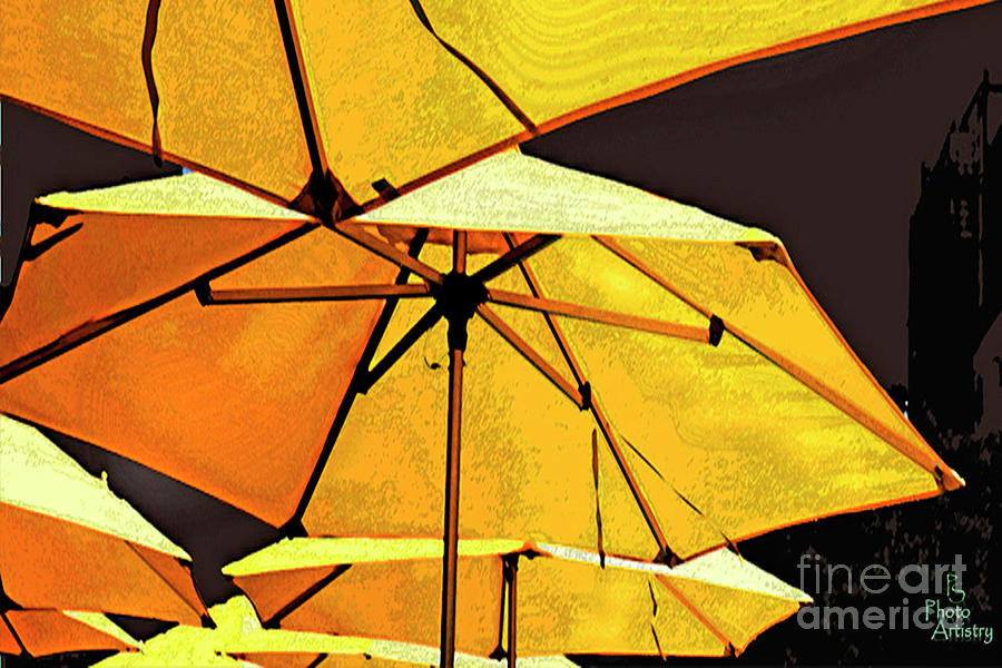 Yellow umbrellas Photograph by Deb Nakano