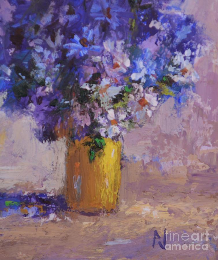 Yellow Vase and Flowers Painting by Philip Jones - Fine Art America