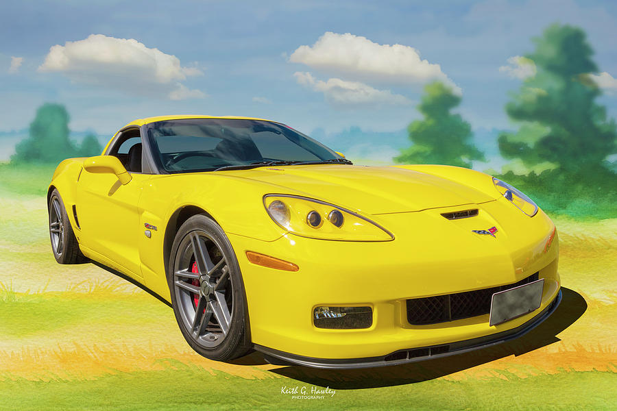 Yellow Vette Photograph by Keith Hawley