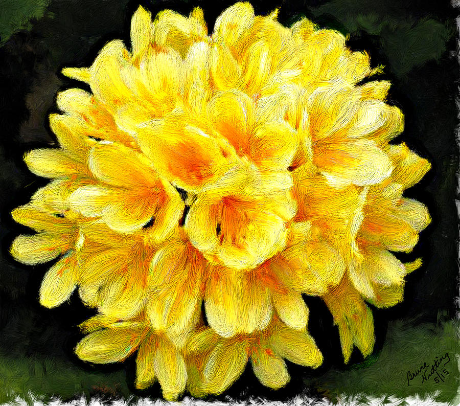 Yellow Viburnum Painting by Bruce Nutting