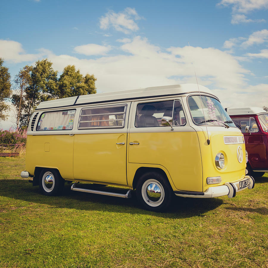 yellow camper van