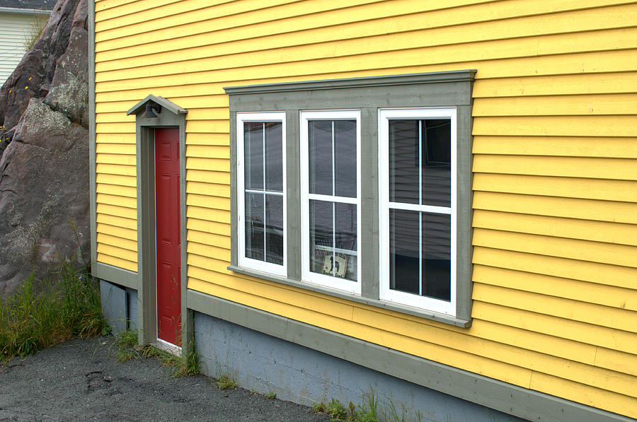 Yellow Wall Red Door Photograph by Douglas Pike