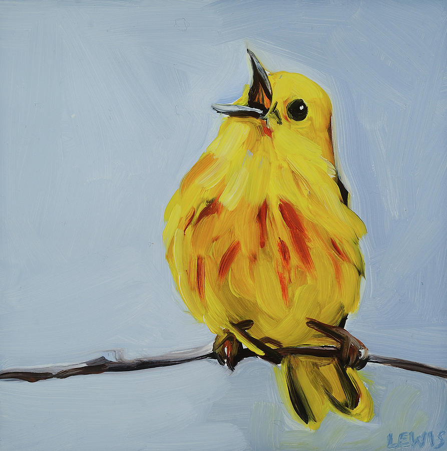 Bird Painting - Yellow Warbler by Anne Lewis