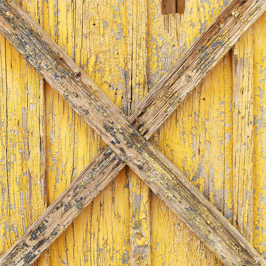 Yellow Weathered Wood Photograph by Art Block Collections