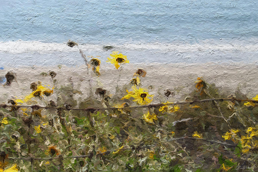 Yellow Wildflowers- Art By Linda Woods Painting