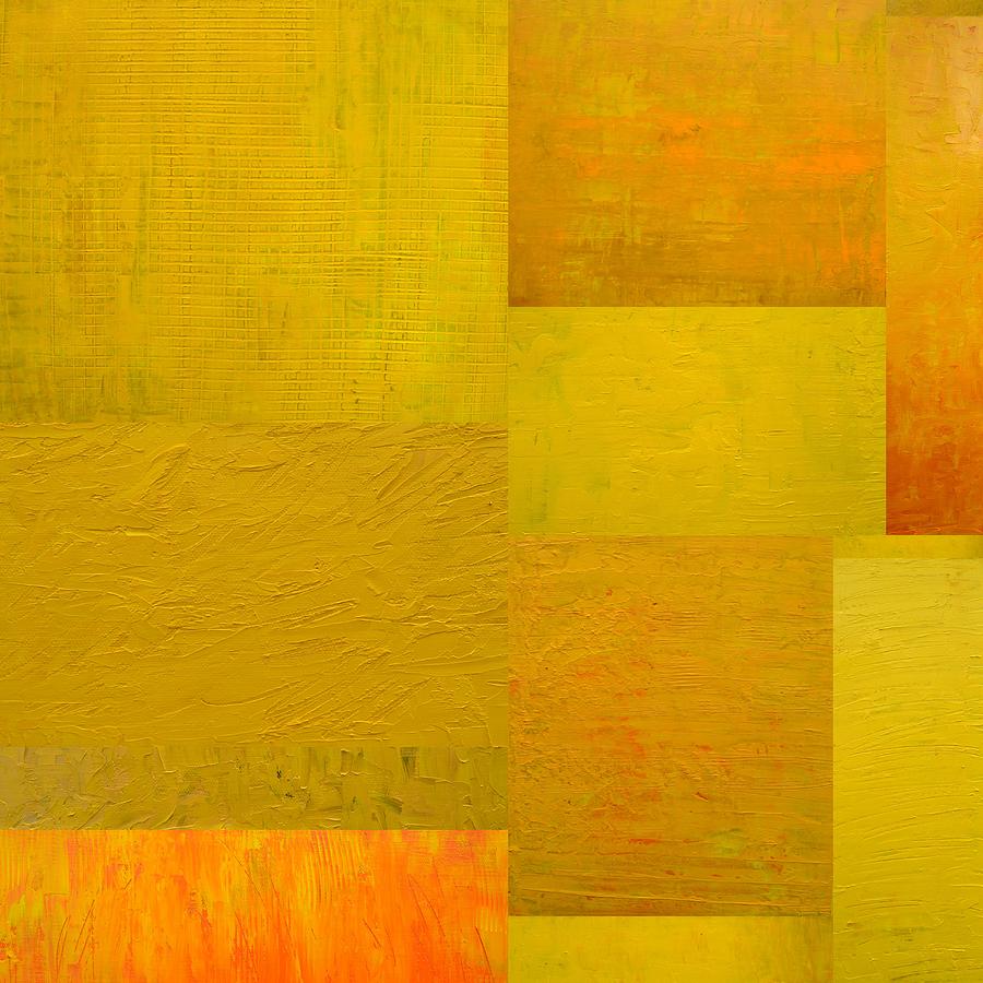 Yellow with Orange 2.0 Painting by Michelle Calkins