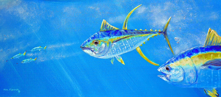 Yellowfin Crop Two Painting by Ken Figurski