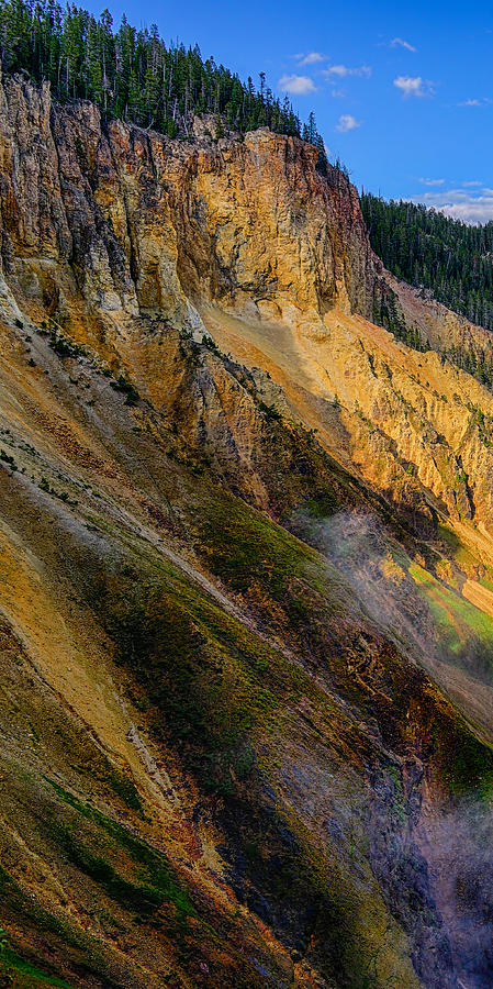 Yellowstone Canyon Triptych Left Panel Photograph by Greg Norrell