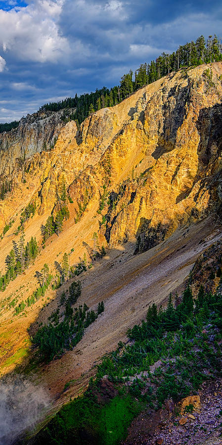 Yellowstone Canyon Triptych Right Panel Photograph by Greg Norrell
