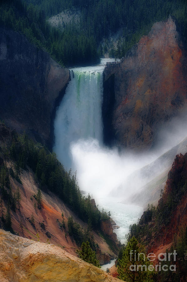 Yellowstone Falls Digital Art by Jim Hatch