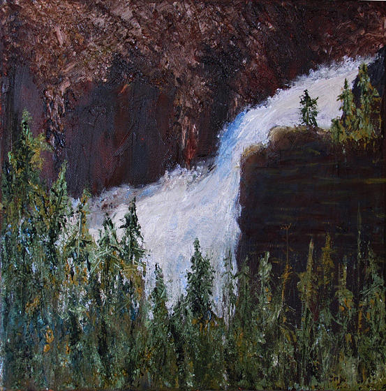 Yellowstone Painting - Yellowstone Falls by Libby Cagle Yellowstone Painting - Yellowstone Falls by Libby Cagle