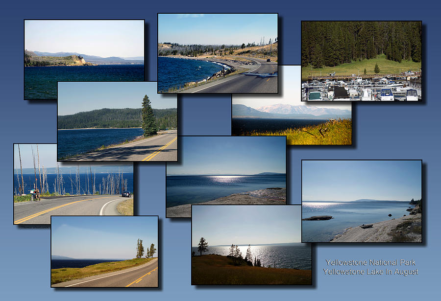 Yellowstone Lake In August Collage Photograph by Thomas Woolworth