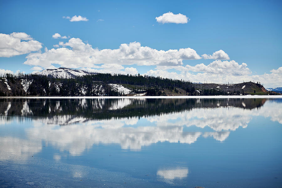 Yellowstone lake Reflections Photograph by Paul Freidlund