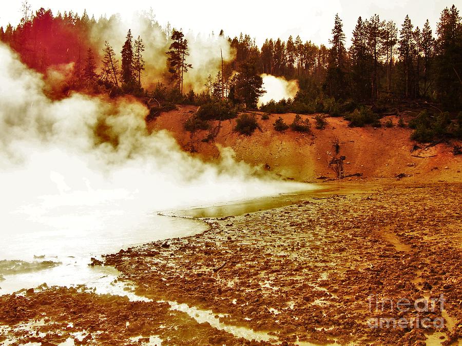 Yellowstone Mud Pits Photograph by Larry Campbell