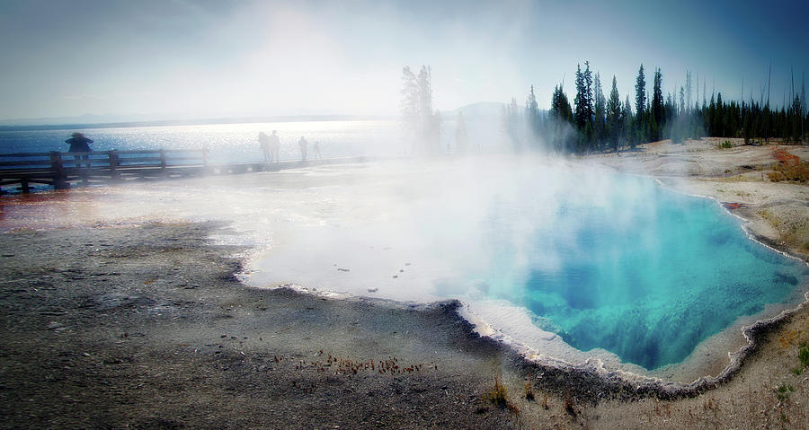 Yellowstone Park Abyss Pool In August 01 Photograph by Thomas Woolworth