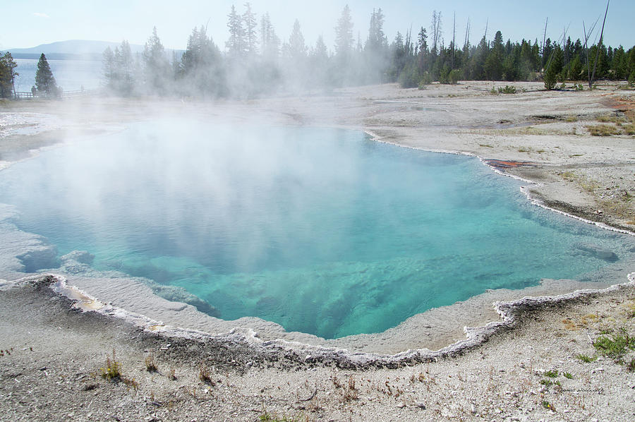 Yellowstone Park Abyss Pool In August 03 Photograph by Thomas Woolworth
