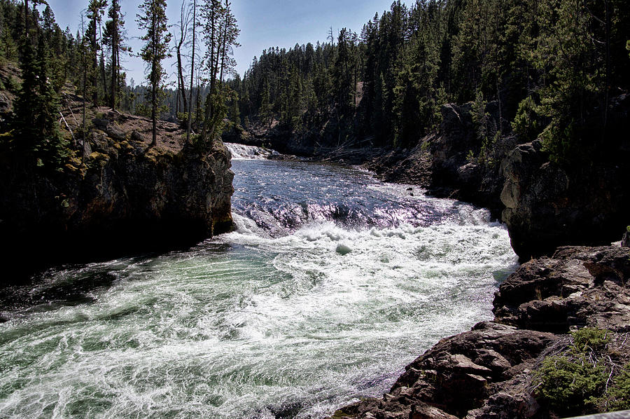 Yellowstone Park At Upper Falls In August 04 Photograph by Thomas Woolworth