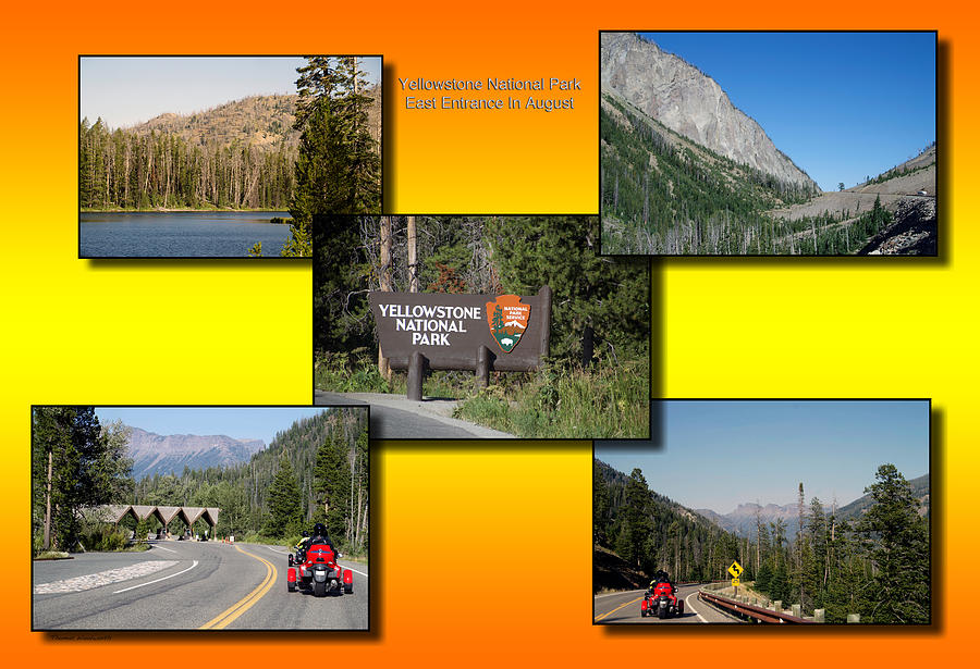 Yellowstone Park East Entrance In August Collage Photograph by Thomas Woolworth