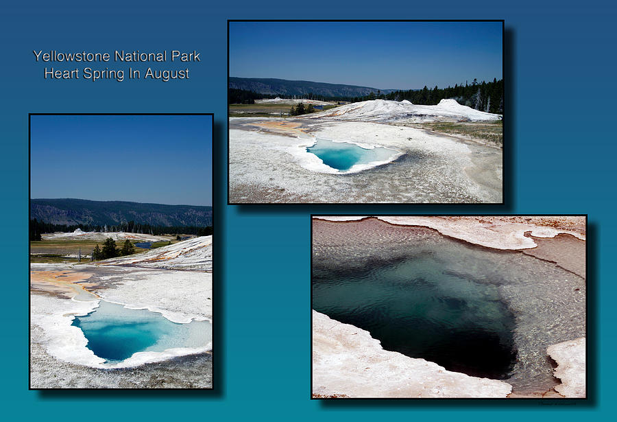 Yellowstone Park Heart Spring In August Collage Photograph by Thomas Woolworth