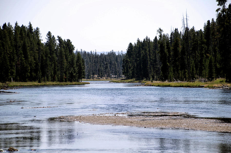 Yellowstone Park MidDay Meal Location Up River In August 01 Photograph by Thomas Woolworth