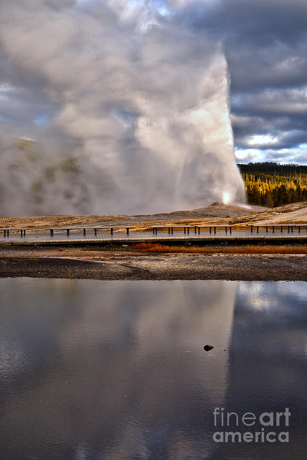 Yellowstone National Park Photograph - Yellowstone Reflections Under The Storm by Adam Jewell